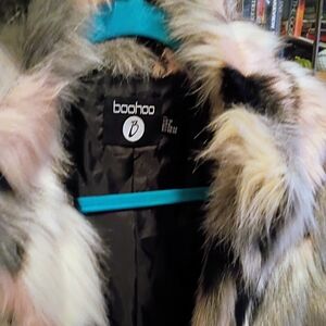 Boohoo Multicolor Faux Fur Jacket
